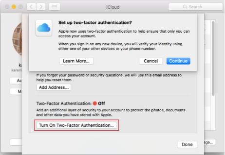 outlook for mac authentication failed icloud